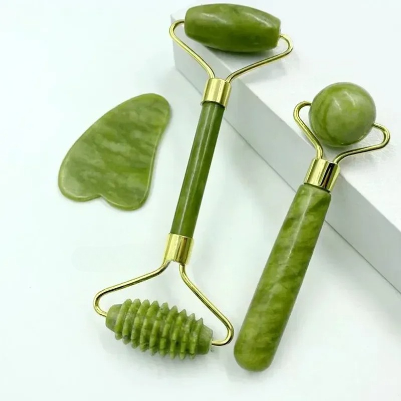 Jade Roller Stone - Natural jade roller massager, scraping board,foot