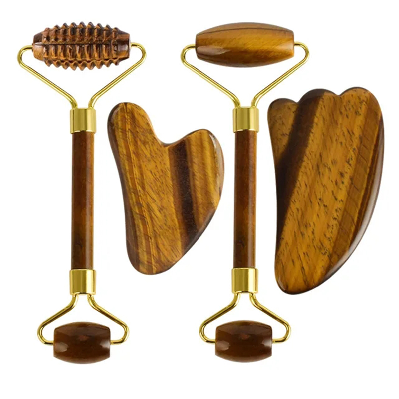 Jade Roller Stone - Natural Tiger Eye Jade Roller Guasha