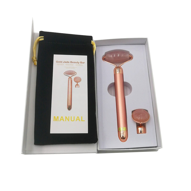 Jade Roller Stone - Rose Quartz Roller Electric Massager 2