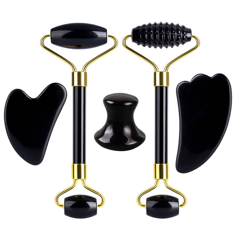 Natural Obsidian Face Massage  - đánh giá và giá Jade Roller Stone