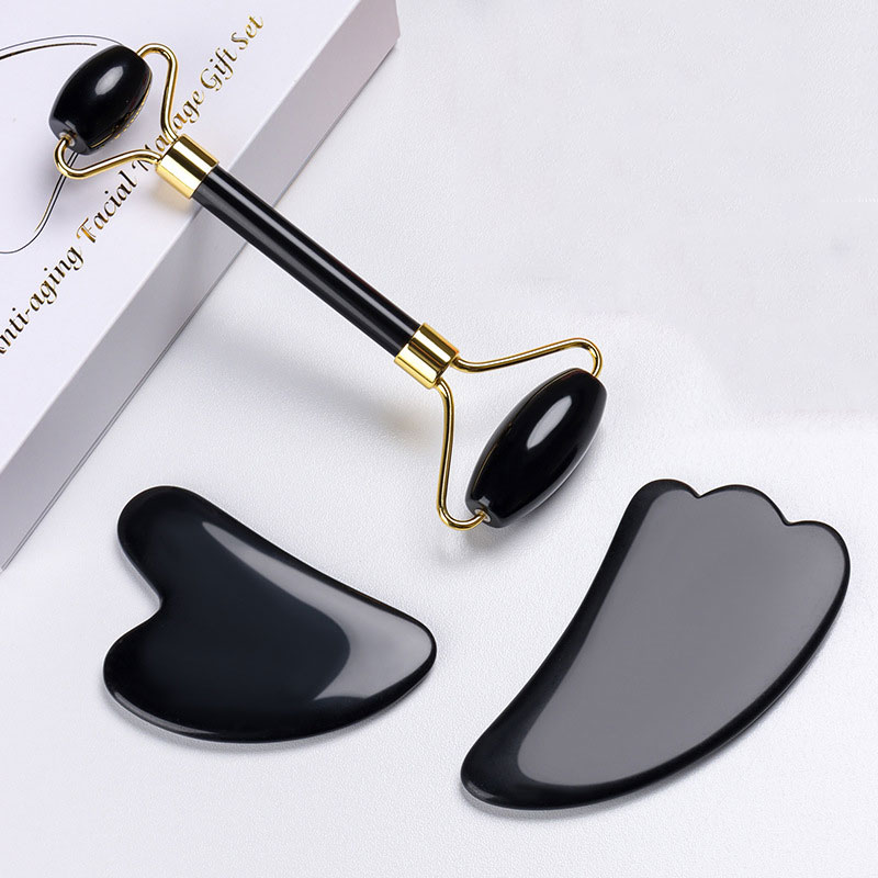 Natural Obsidian Face Massage  - đánh giá và giá Jade Roller Stone