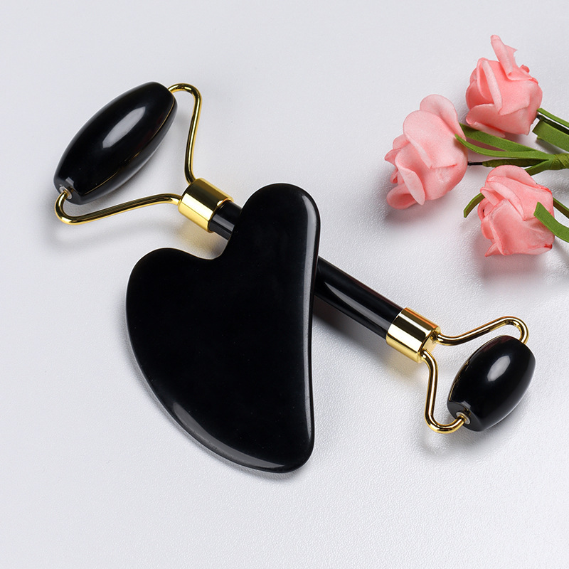 Natural Obsidian Face Massage  - đánh giá và giá Jade Roller Stone