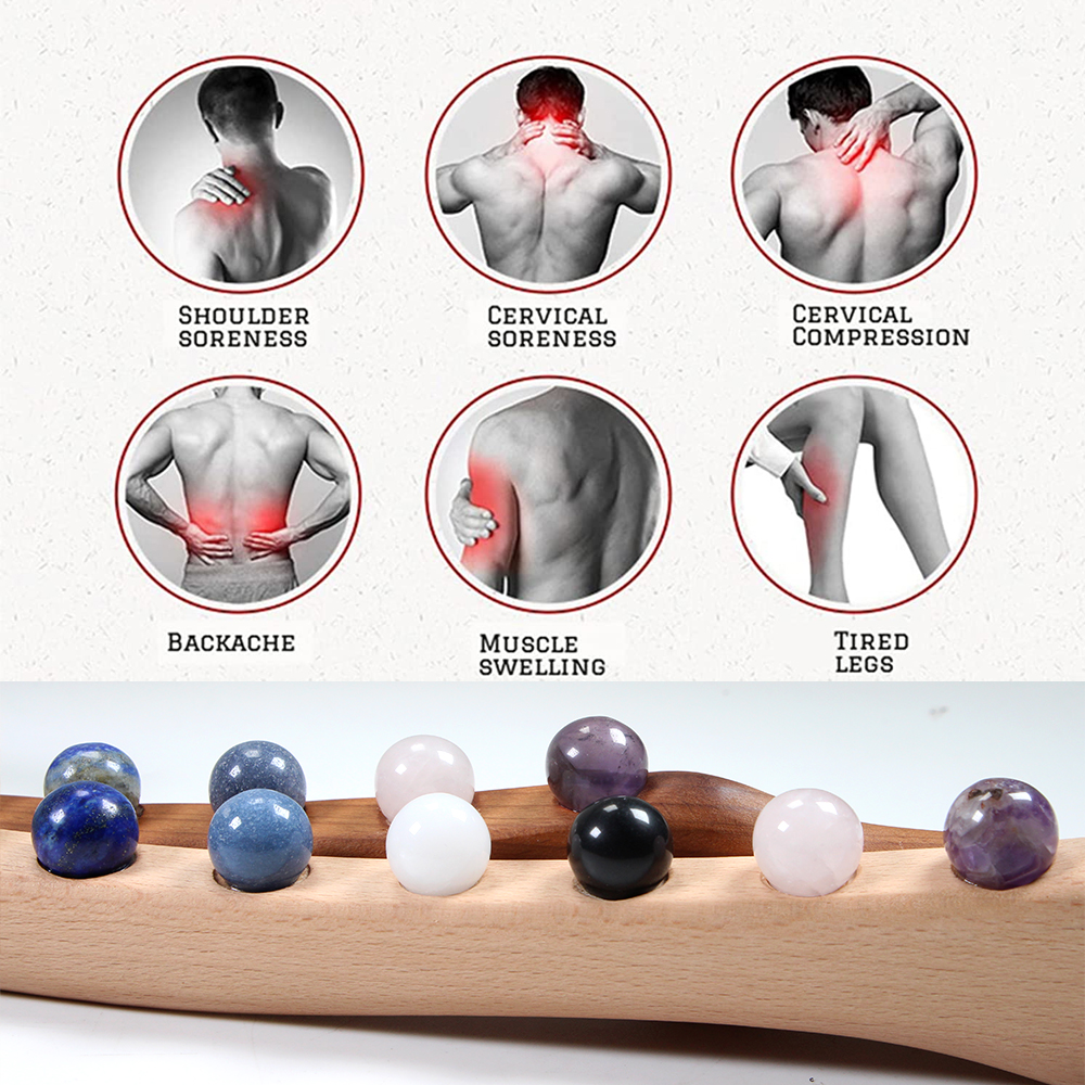 Wood Massage Stick 10 Jade Sto - đánh giá và giá Jade Roller Stone