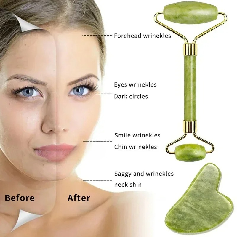 Natural jade roller massager,  - đánh giá và giá Jade Roller Stone