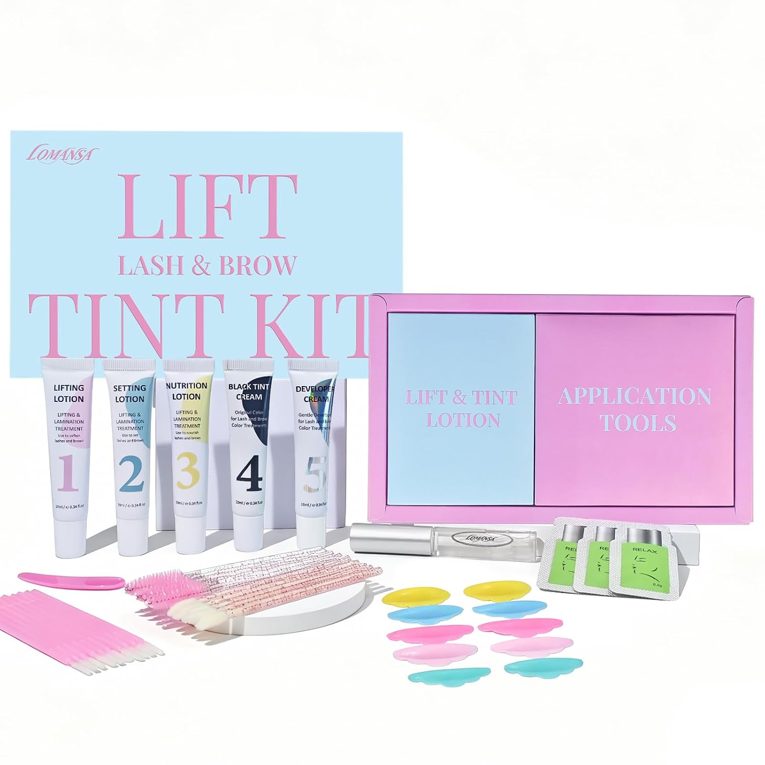Lomansa Lash Lift and Black Ki - đánh giá và giá Lash Lift Kit