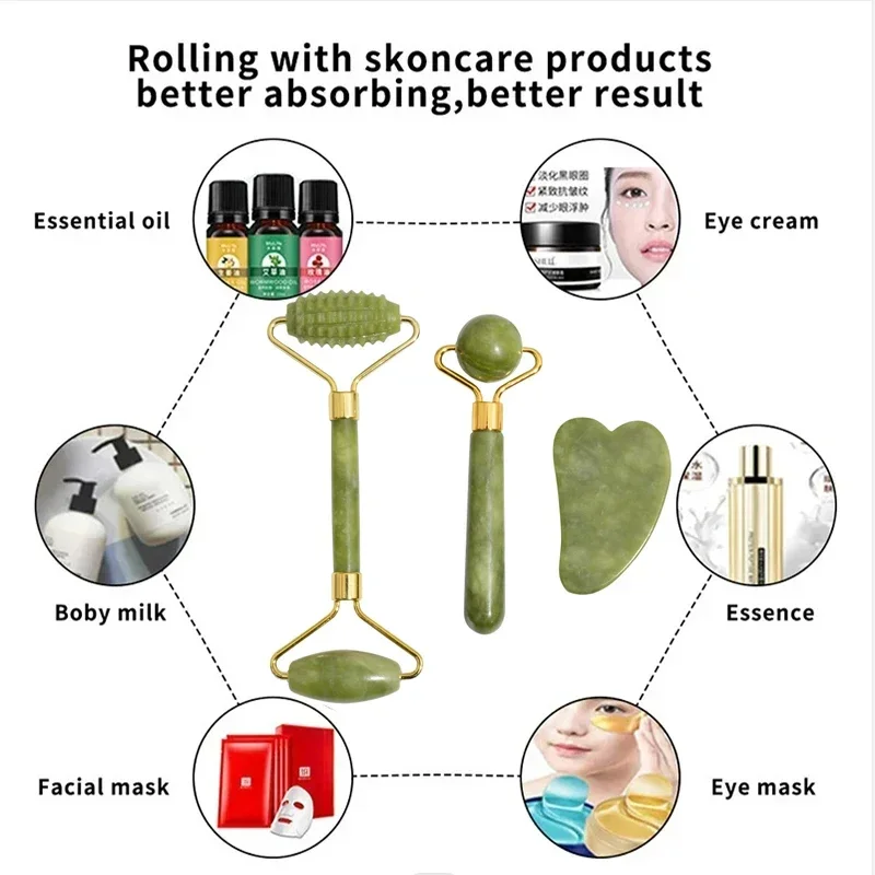 Natural Jade Roller Face Gua S - đánh giá và giá Jade Roller Stone