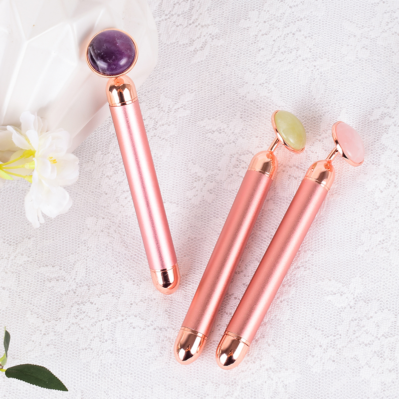 Natural Stone Rose Gold Electr - đánh giá và giá Jade Roller Stone