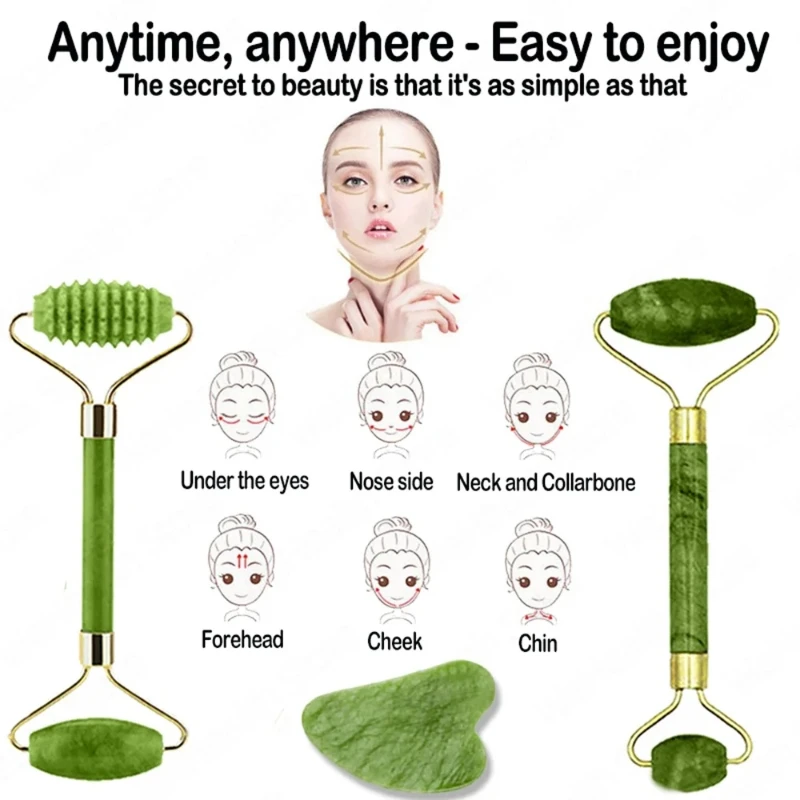Natural Jade Roller Face Gua S - đánh giá và giá Jade Roller Stone